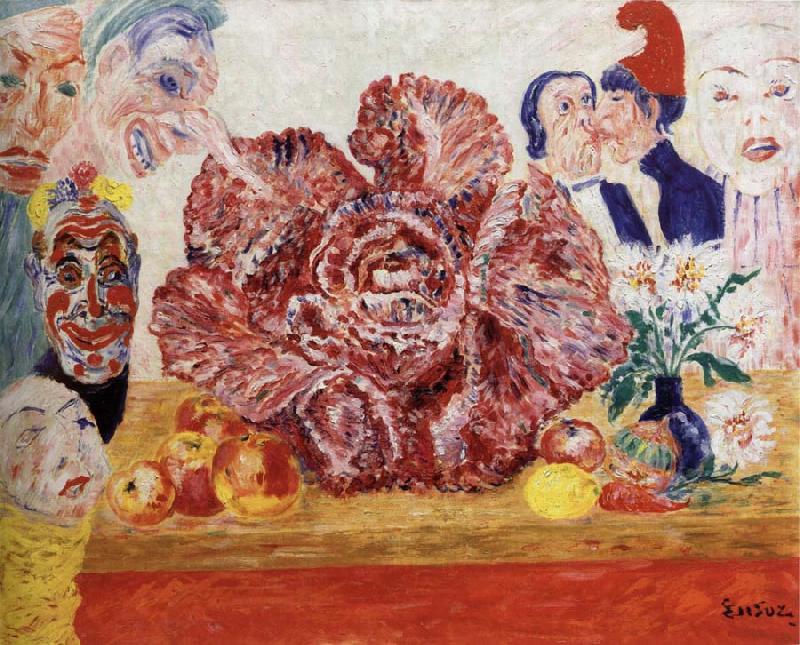 James Ensor Red Cabbage and Masks china oil painting image